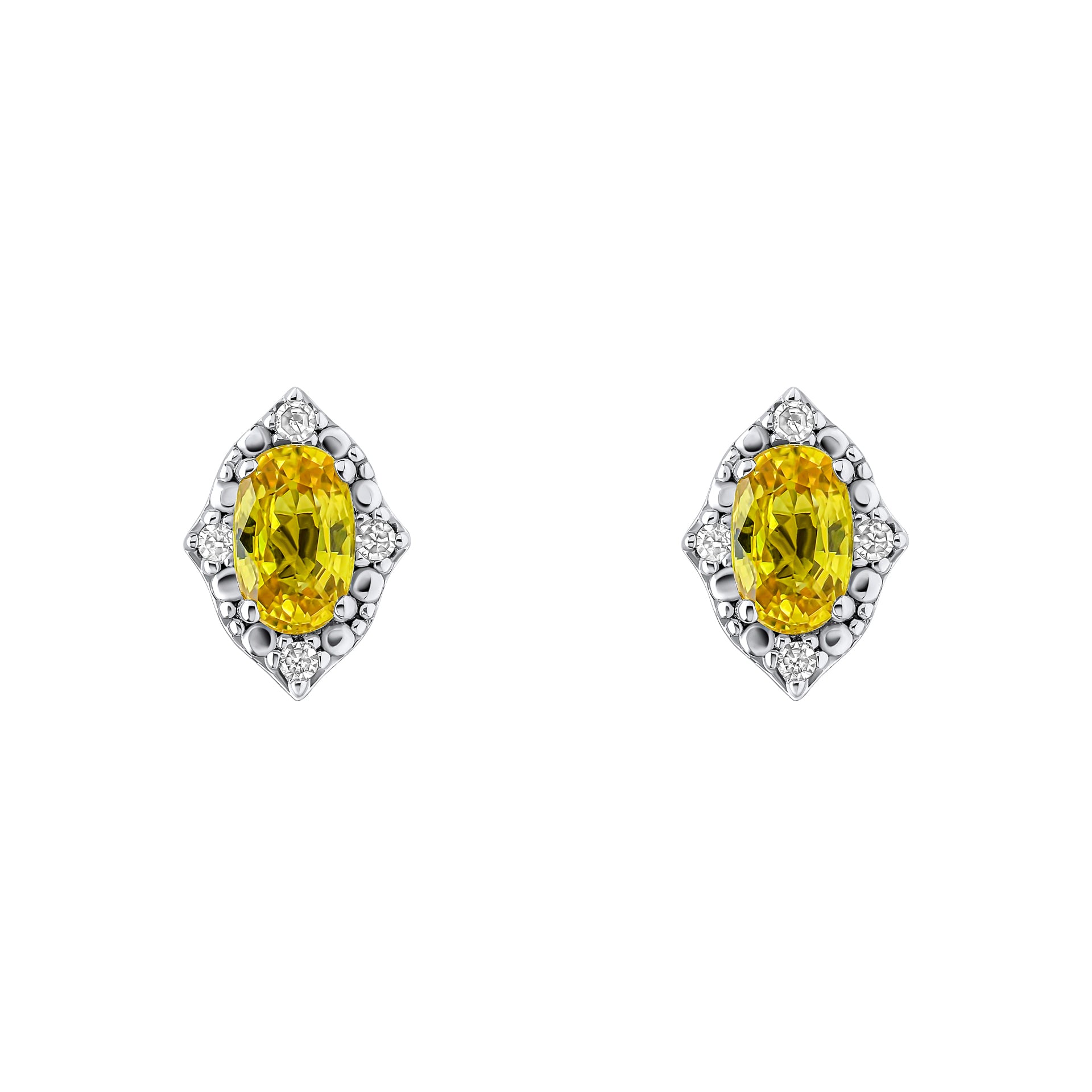9ct Gold Oval Sapphire and Diamond Stud Earrings – McCarthy's