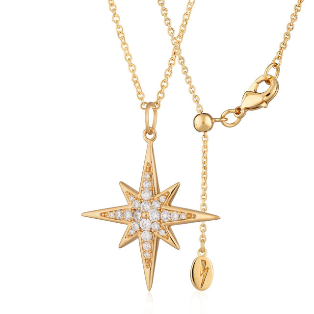 Large Sparkling Starburst Necklace