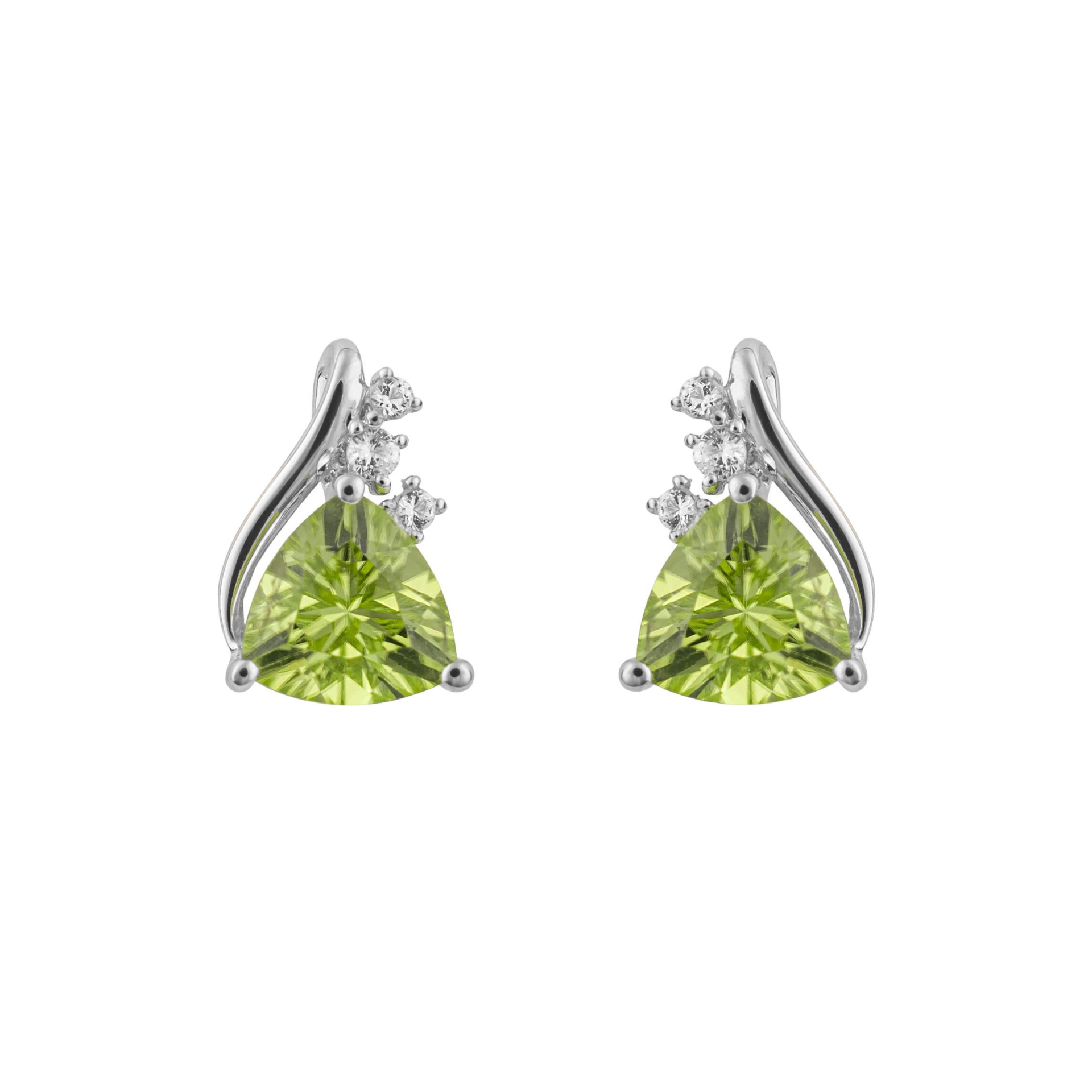 9ct Gold Trillion Peridot Stud Earrings – McCarthy's Jewellery