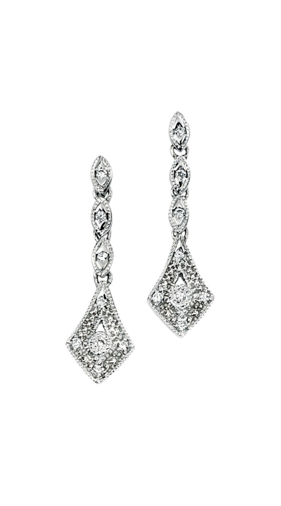 Vintage style 2025 diamond earrings