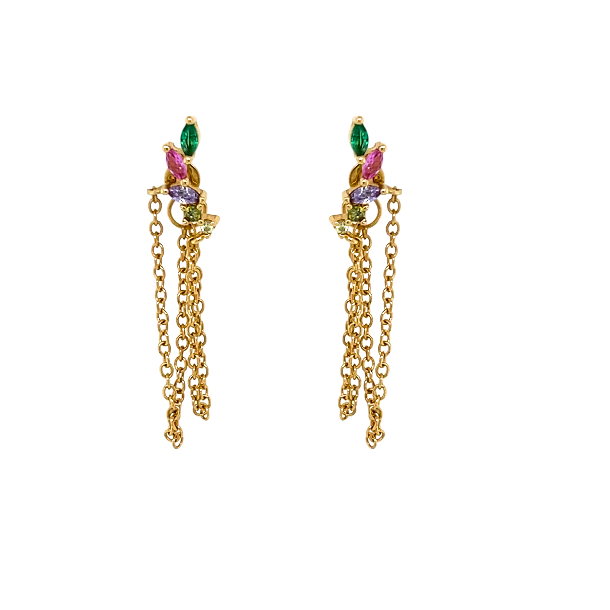 Yvette Double Chain Earrings