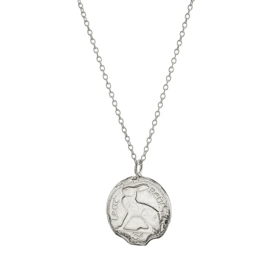 Hare 3 Pence Coin Necklace