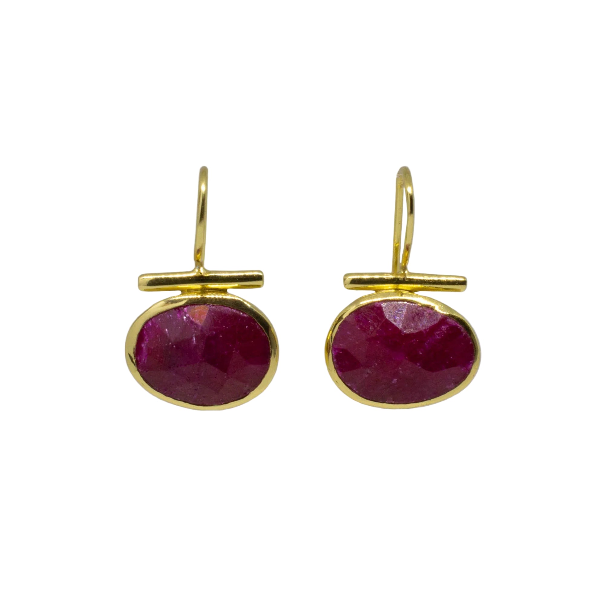 Gemstone Bar Drop Earrings